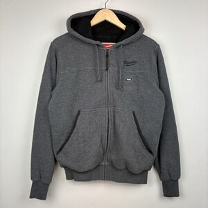 Milwaukee M12 Heated Hoodie Mens Small Gray Zip Sweatshirt No Battery